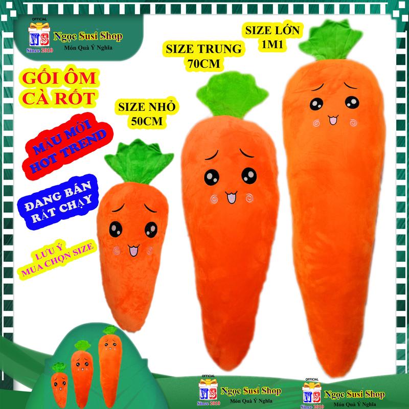 GẤU BÔNG CÀ RỐT SIÊU TO KHỔNG LỒ ÔM NGỦ - GỐI ÔM HÌNH CÀ RỐT SIÊU MỀM MỊN CAO CẤP đồ chơi doll toy búp bê Thú Bông Thú Nhồi Bông Phát Nhạc