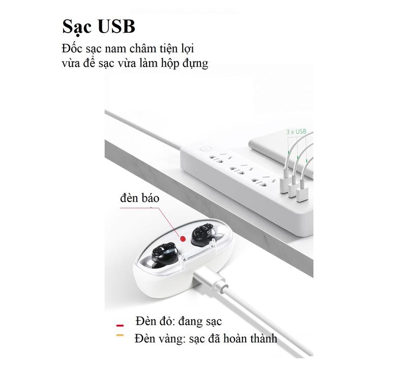 Tai nghe trợ thính cho người khiếm thính, máy trợ thính cho người già cao cấp 7