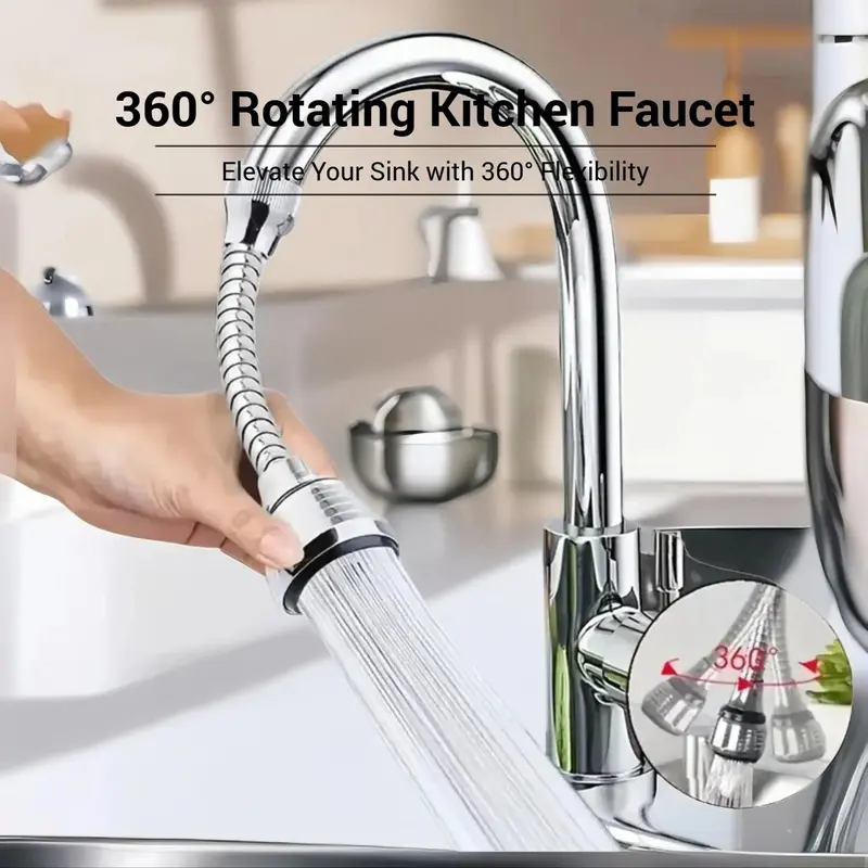 Kitchen Faucet, 360 Degree Rotating Faucet Aerator, 2 Modes Extension Tube, Sink Aerator, Kitchen Fixture Accessories, Gifts For Girlfriend 1