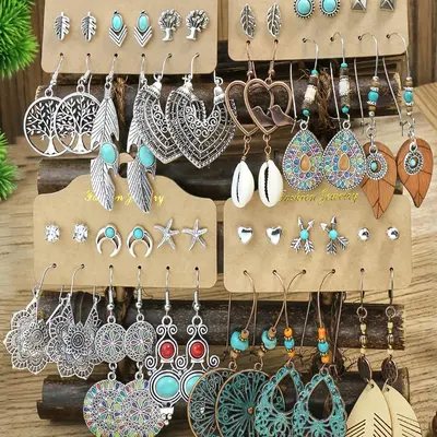 Western Dangle Earrings For Women – Cowgirl Hat & Boot Design With Texas Spur Drop, Boho Jewelry Gift - View #5