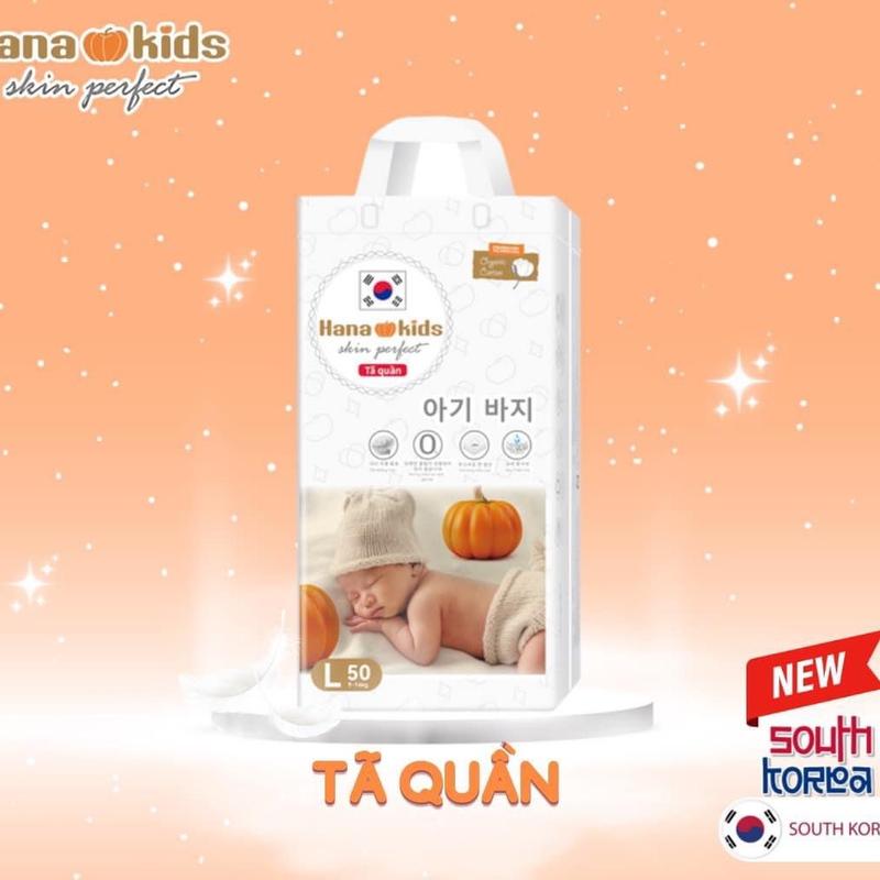 ￼Combo 100miếng Tã bỉm quần Hanakids size M/L/XL/XXL/XXXL/4XL/5XL