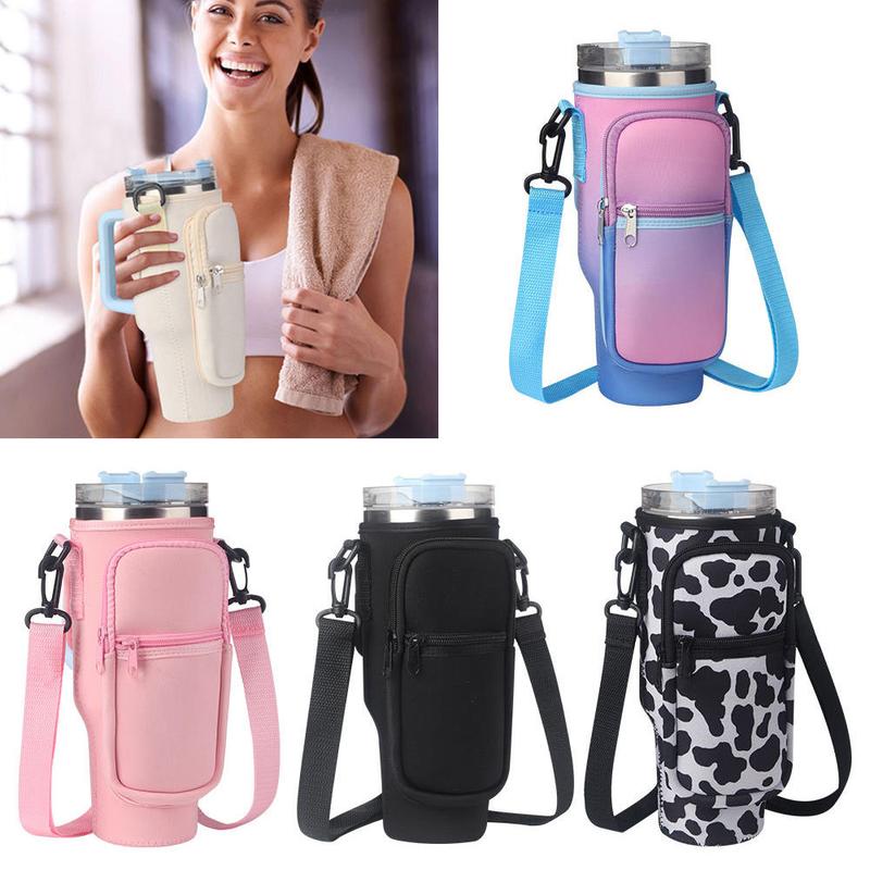 Beg Botol Air Neoprena, Dengan Kantung, Kapasiti 40oz, Tali Boleh ...