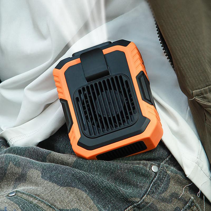 BÁN CHẠY Quạt Kẹp Thắt Lưng Áo Điều Hòa Kiểu Mới 2026 Kèm Sạc Dự Phòng PIN 6000mAh Quạt Mini Cầm Tay USB Kiểu Kẹp