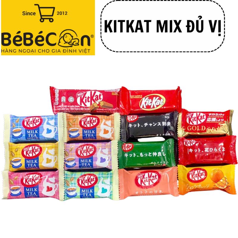 MIX KITKAT BÁNH KITKAT SOCOLA ĐỦ VỊ Snack Thức Ăn Food Ăn Vặt BÉ BÉ CON