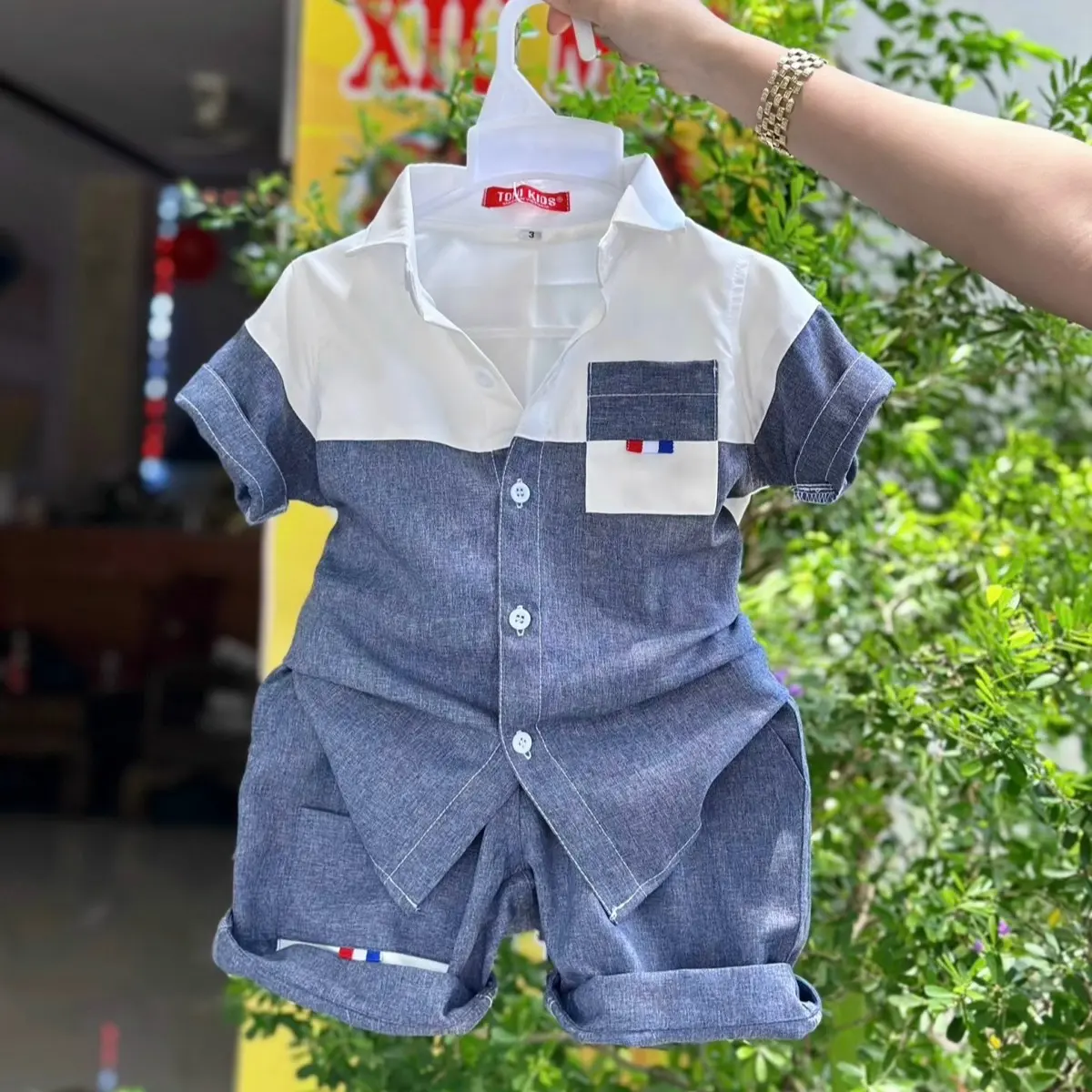 Set công tử phối jeans fort cho bé trai 10kg-52kg TONI Brand