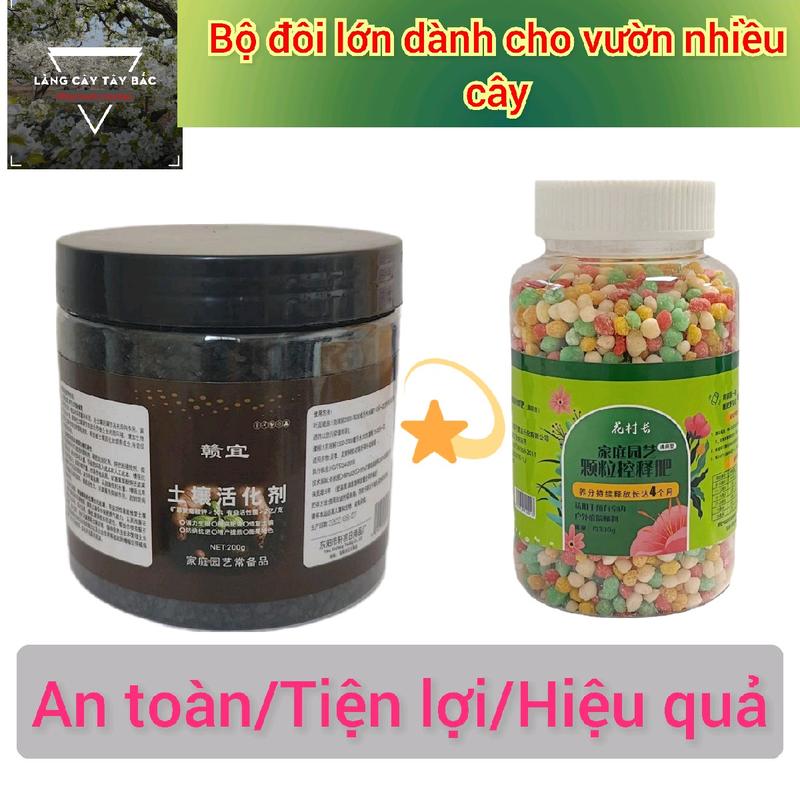 cặp đôi chăm sóc cây từ gốc đến ngọn( bộ lớn dùng cả năm cho 5-10 cây), chăm sóc đất kết hợp chăm sóc cây toàn diện, kích rễ, bổ sung dưỡng chất cần thiết cho đất. giúp cây xanh tốt từ gốc đến ngọn trong cay phân bón kclo3  bón phân  npk phân  npk p hân