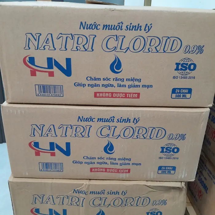 Nước muối sinh lý 0.9% Hải Nam, nước muối chăm sóc răng miệng [chai 500ml] Nước Súc Miệng Súc Miệng 3