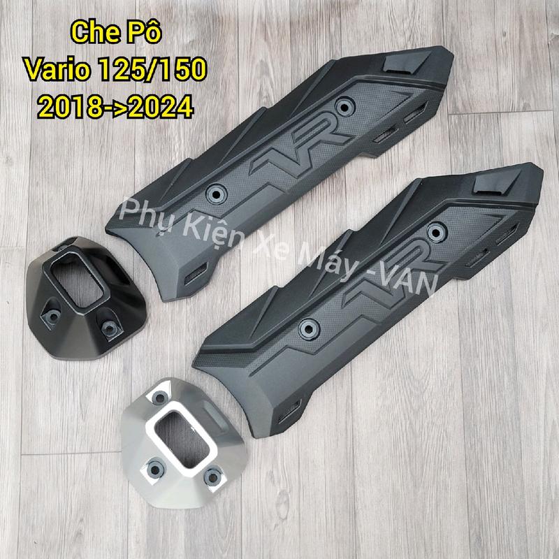 Ốp Che Pô Đuôi Pô Xe VARIO 125/150 2018->2024 Nhựa Đen Mẫu VR