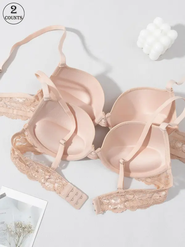 Women's Solid Color Push Up Bra, Comfortable Breathable Underwire Bra, Lingerie Top for Women, Bra Sets 7
