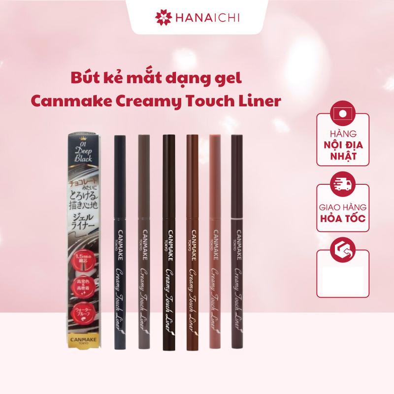 Bút kẻ mắt Canmake Creamy Touch Liner mềm mượt chống nước - Nội địa Nhật Trang Điểm Eyeliner Mỹ Phẩm Nữ Cosmetic Women