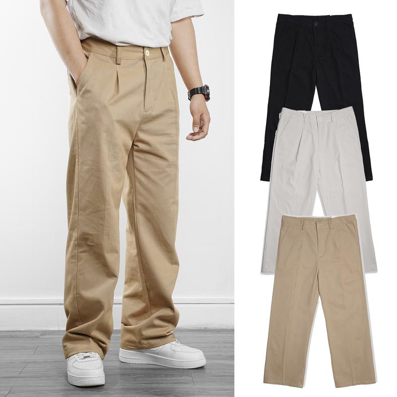 Quần kaki ống rộng xếp li wideleg nam suông nigo brand unisex Menswear