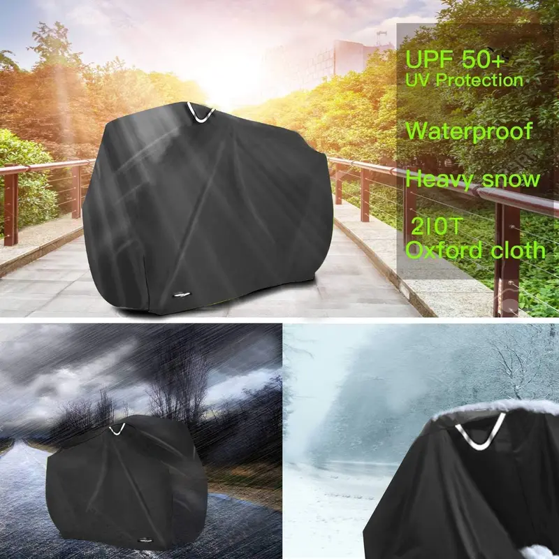 Waterproof Bicycle Cover, Outdoor Bike Storage Rack for 2 Bikes, Bicycle Cover for Outdoor Storage, Suitable for Mountain Bikes/Bicycles 7
