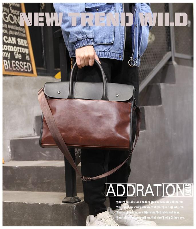 Product Introduction of Fashion Trendy Men's Shoulder Bag Trendy Men's Briefcase Briefcase Ol Men's Handbag New Crossbody Bag 6