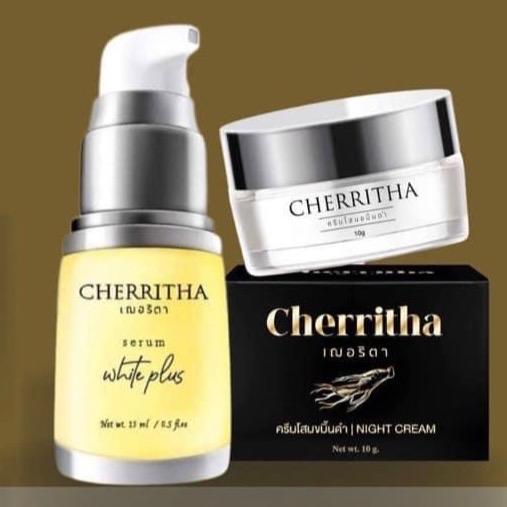 Kem sâm Cherritha và serum xuất xứ Thái Lan (10g) Hổ trợ chăm sóc da mặt. Phù hợp cho nền da mụn và không đều màu.