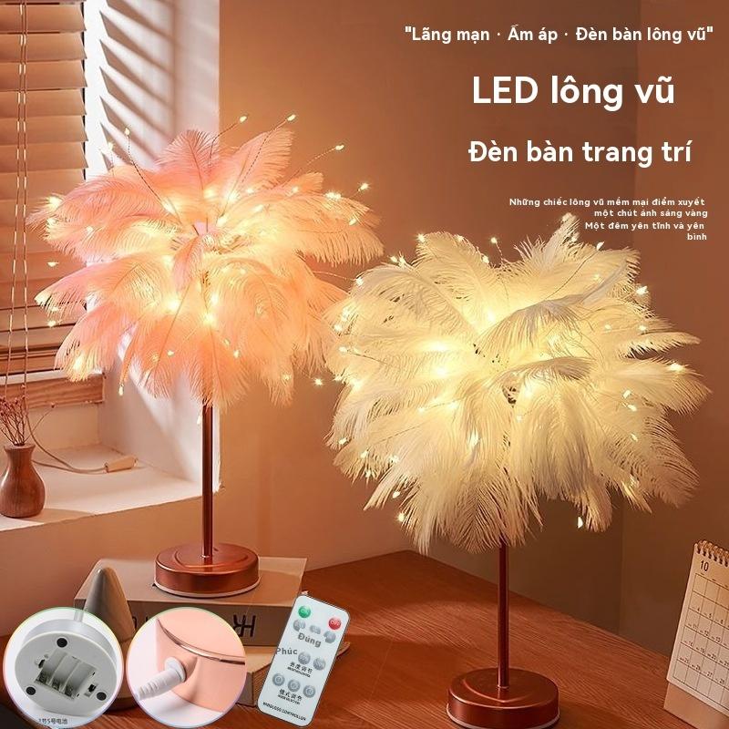 Đèn Lông Vũ, Đèn LED Tạo Không Khí, Trang Trí Phòng Ngủ, Thích Hợp Cho Bé Gái, Phát sóng Trực Tiếp Trực Tiếp, Đèn Ngủ Lãng Mạn, Đồ Trang Trí Đèn Phòng Sinh Nhật 0