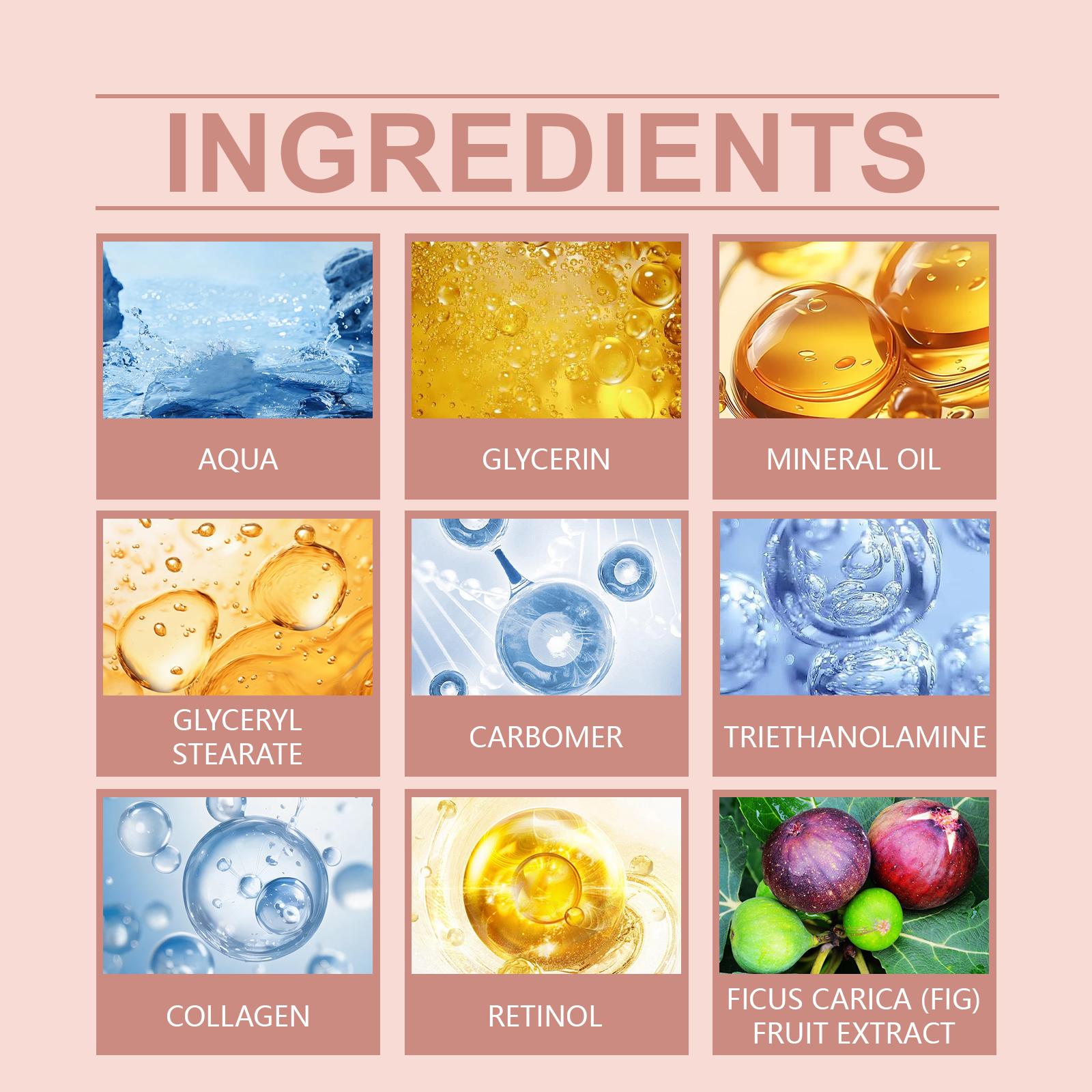 Hoygi Krim Leher Retinol Anti-Wrinkle Lifting Up Cream 50G Melembapkan Menghidrasi Mengurangi Garis Halus Pencerah dengan Kolagen Retinol dan Ekstrak Buah Ara Mengencangkan Aging Arbutin Mencerahkan Kerutan