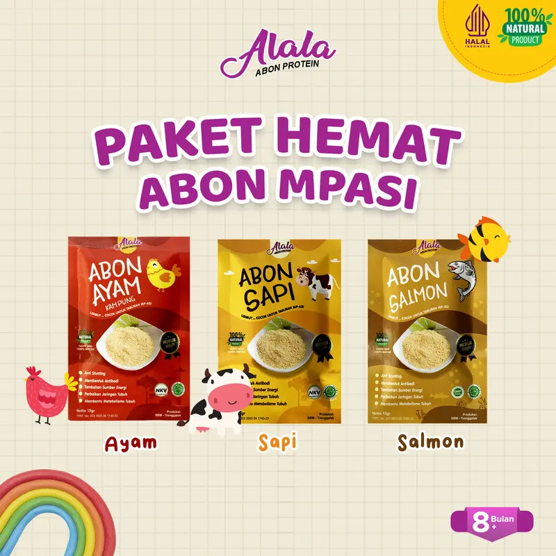 ALALA Abon Bayi  Booster  8 Bulan - Abon Anak Sehat  Non Msg Abon Bayi Pilihan Bunda abon  cipung bubuk  tabur mpasi 0
