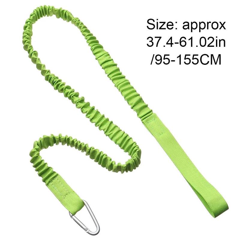 Product Introduction of 1pc Tie Rope with Safety Hook Kayak Paddle Leash Adjustable Elastic for Kayak Paddles Canoe Oar Fish Rod Rowing Boat Accessory 2