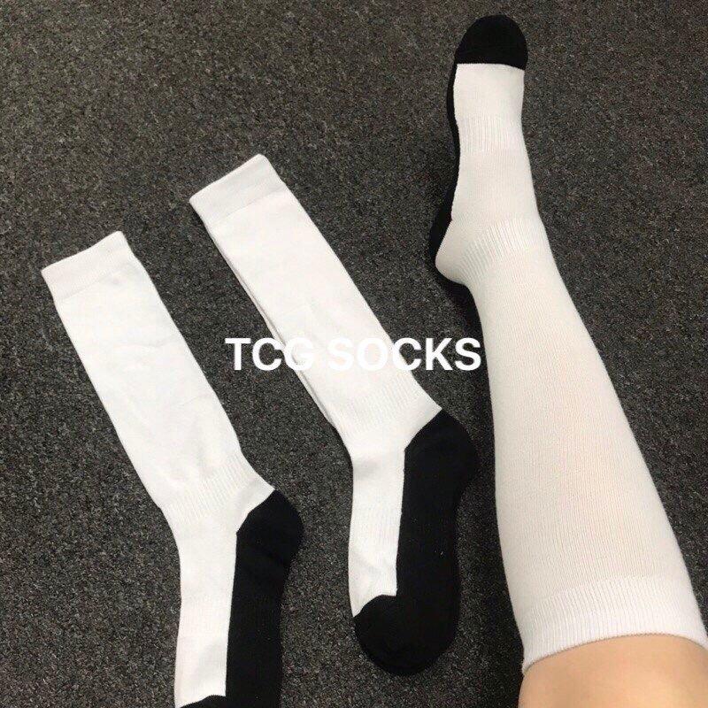 Tất đá bóng vớ thể thao loại dài cao cổ cho nam nữ, hàng xuất Mỹ Tigora cao cấp football baseball socks Cotton 4