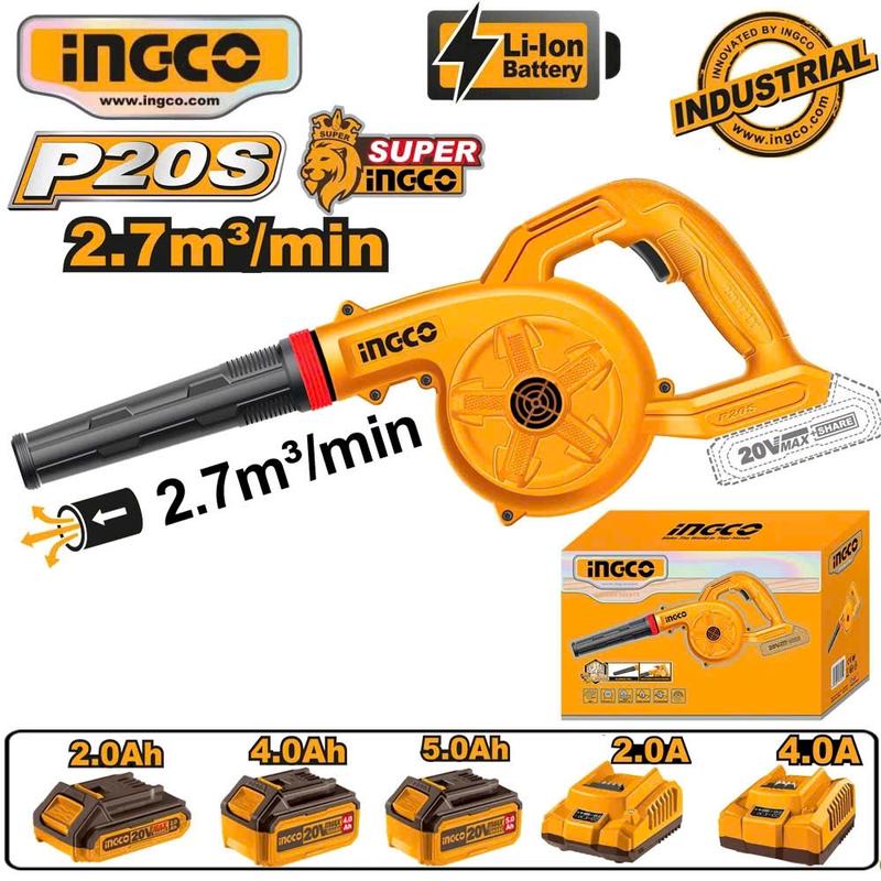 Máy thổi bụi cầm tay không dây dùng pin 20V INGCO CABLI20028 chưa kèm pin sạc 1