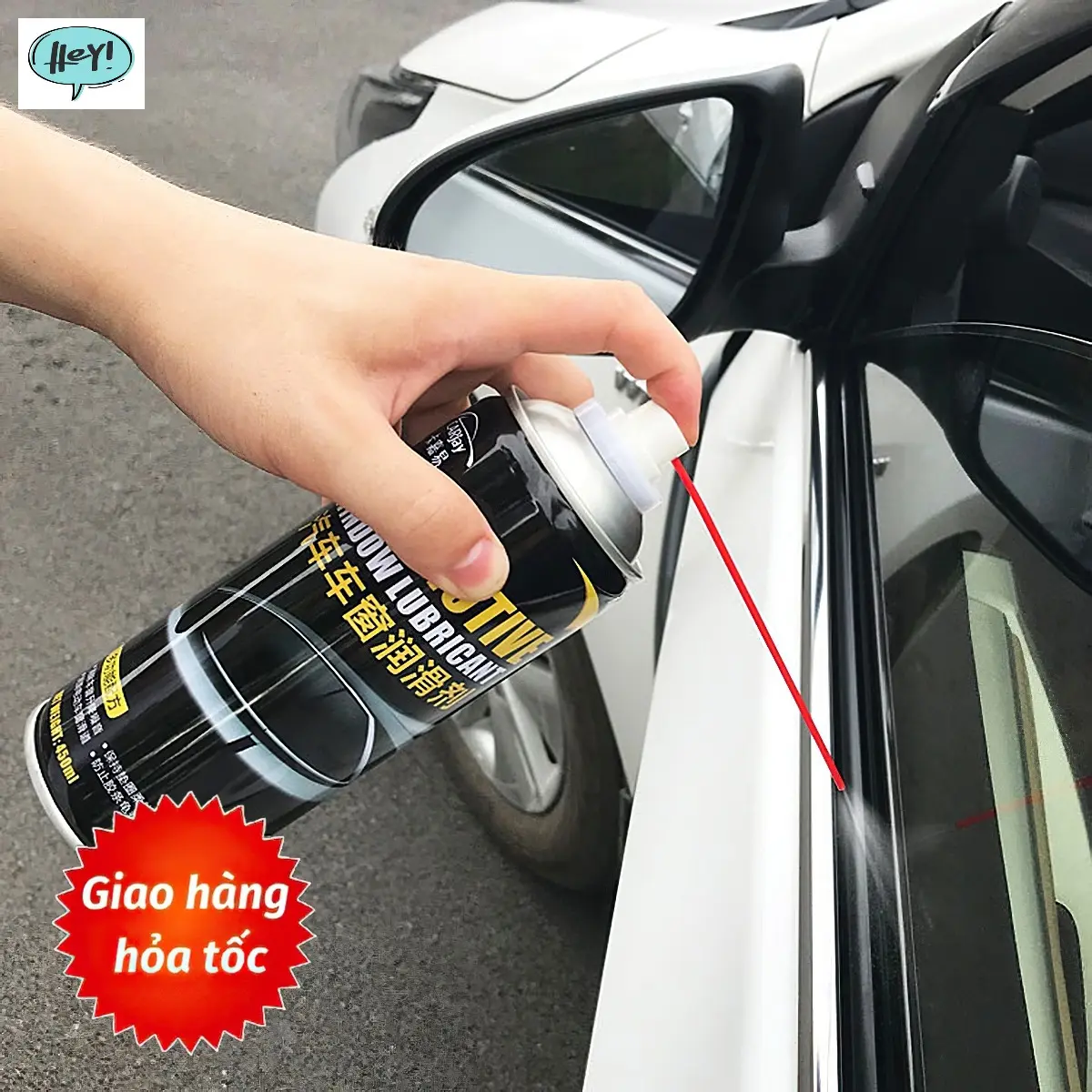 Chai Xịt Dầu Bôi Trơn Cửa Kính Ô Tô, Dung Tích 450ml Chống Kẹt Kính Bảo Dưỡng Gioăng Cao Su Cửa Nóc Ô Tôcó dung