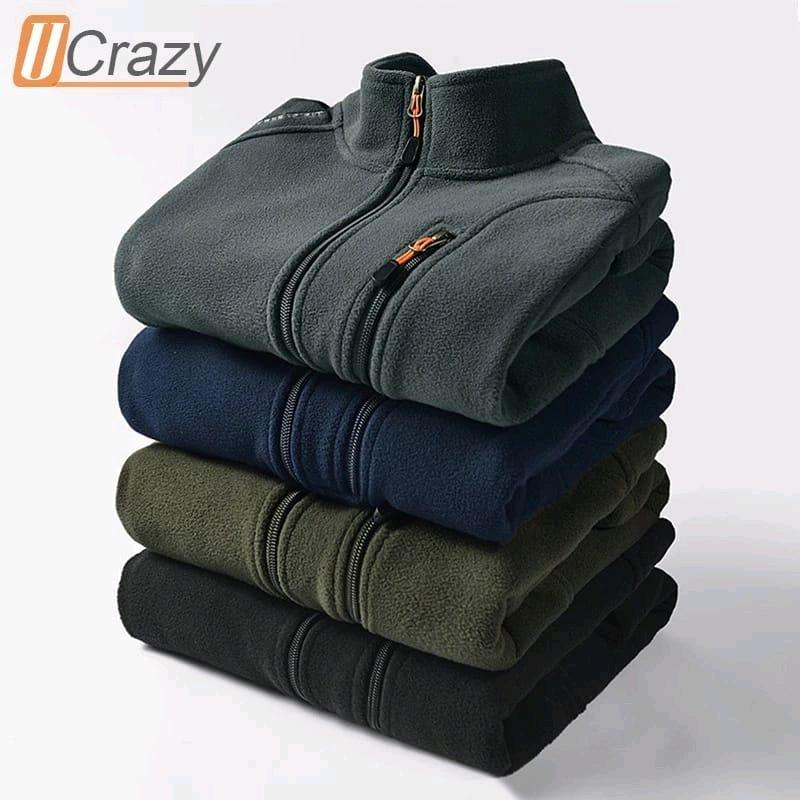 EVERFUSE jaket polar autumn original high quality Kantong Polyester Pria Merah Casual Parasut 1