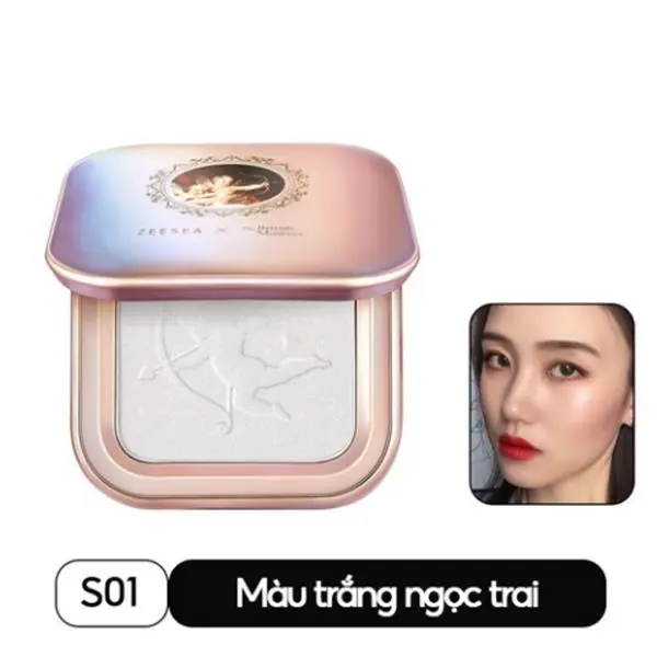 （Same style） [NHẬP KHẨU] Phấn Bắt Sáng Màu Sắc Lấp Lánh ZEESEA Highlight Pressed Powder 6g 6