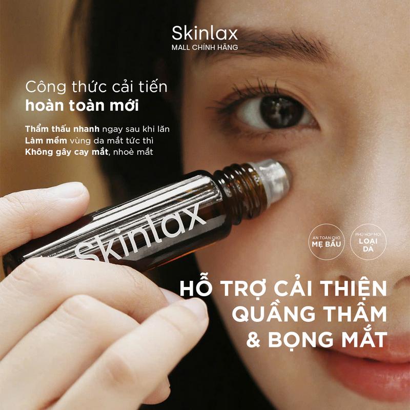 Tinh Chất (Serum) Dưỡng Mắt Dạng Lăn Giảm Thâm Bọng Mắt, Giảm Nếp Nhăn Chiết Xuất Hạt Diêm Mạch SKINLAX 10ml