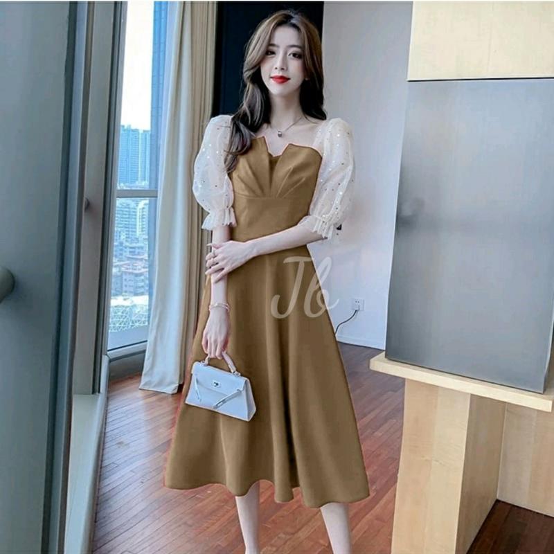WearDiary Sizee M L XL Dressss Casual Kimnaraaaa / Gaun Kasual Pesta / Kekinian (Premium Quality) Jepang Kombinasi 5