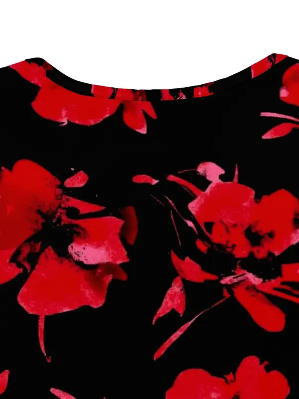 Women's All Over Print Dress, Elegant Casual Short Sleeve Dress for Summer, Ladies Clothes for Daily Wear 7