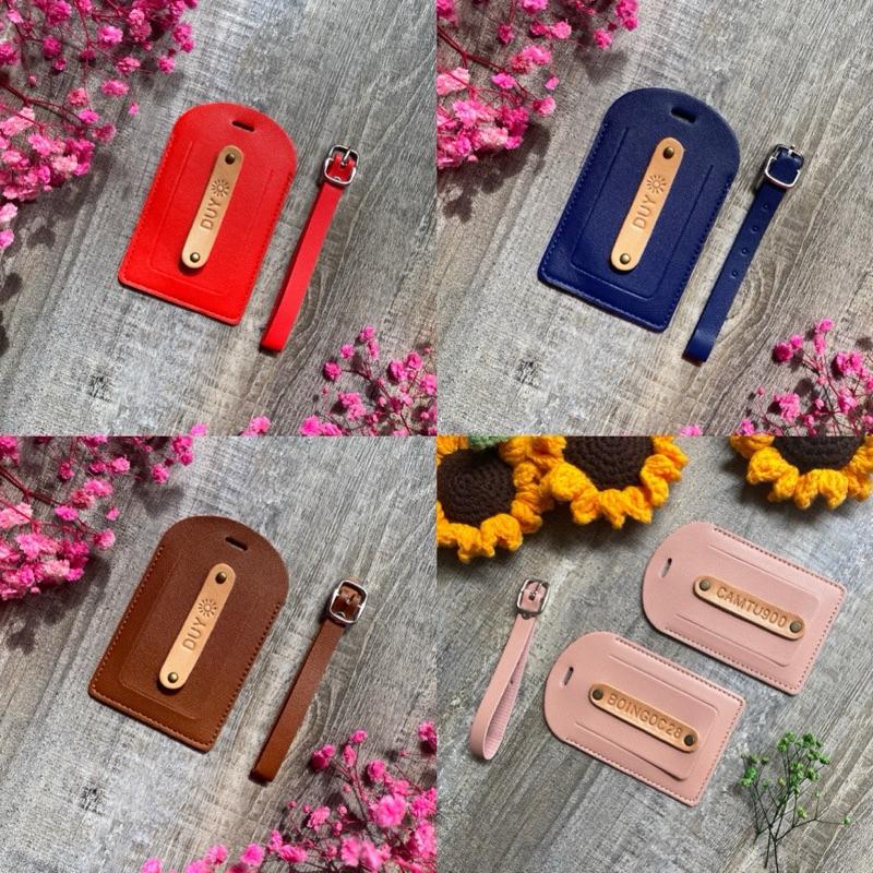  Tag vali du lịch thẻ treo lên túi xách vali có gắn tên theo yêu cầu mẫu đẹp chất lượng. 