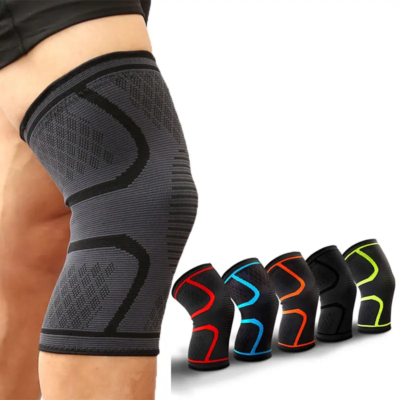 Sports Knee Pads Outdoor Non-slip Running Basketball Fitness Cycling Breathable Thin Section Color Nylon Knee Pads for Men and Women Healthcare Human