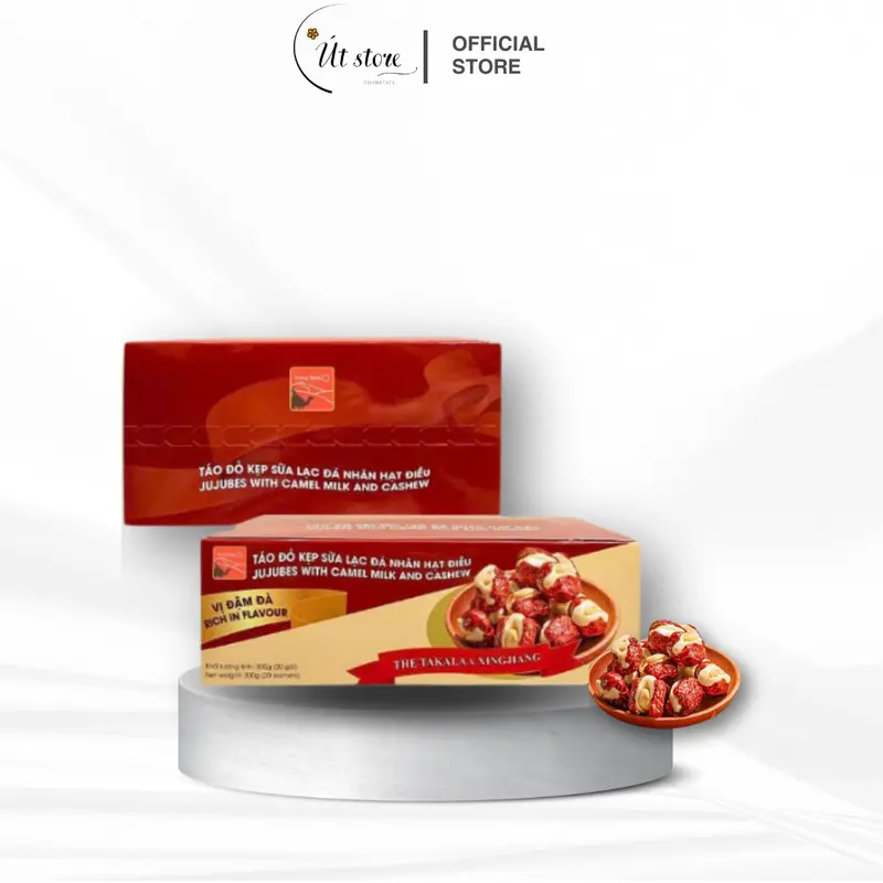 TÁO KHÔ (1kg) - KẸO TÁO Lạc Đà (300Gr) - KẸO TÁO HOA HỒNG (300gr) - TÁO MÚI SẤY GIÒN (500gr) 1