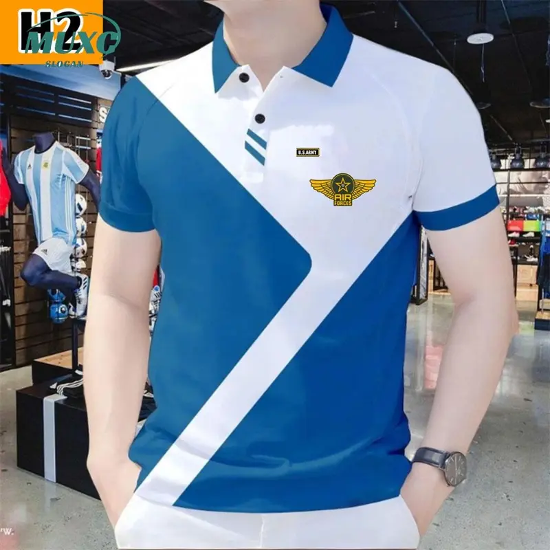 Áo Polo Nam, Bộ Sưu Tập Mùa Hè, Vải Ngầu Menswear Có Cổ 3