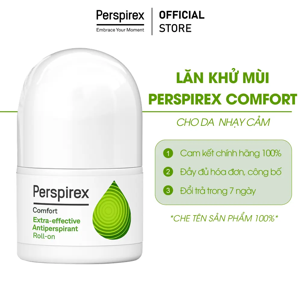 LĂN NÁCH KHỬ MÙI PERSPIREX COMFORT CHO NGƯỜI CÓ DA NHẠY CẢM