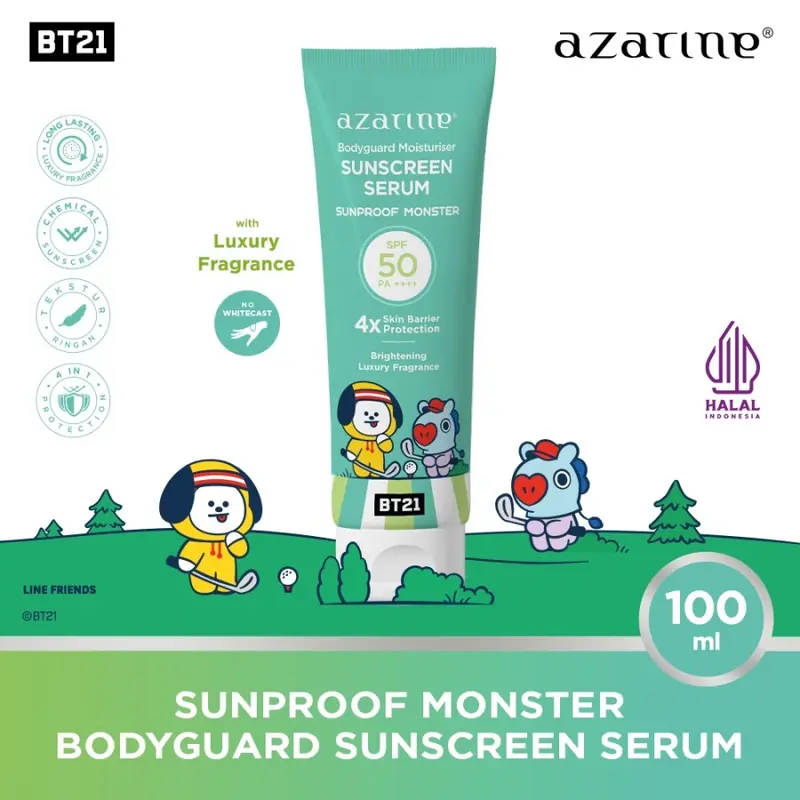 Azarine Body Guard Moisturizer Sunscreen Serum Sunproof Monster 100 ml 0