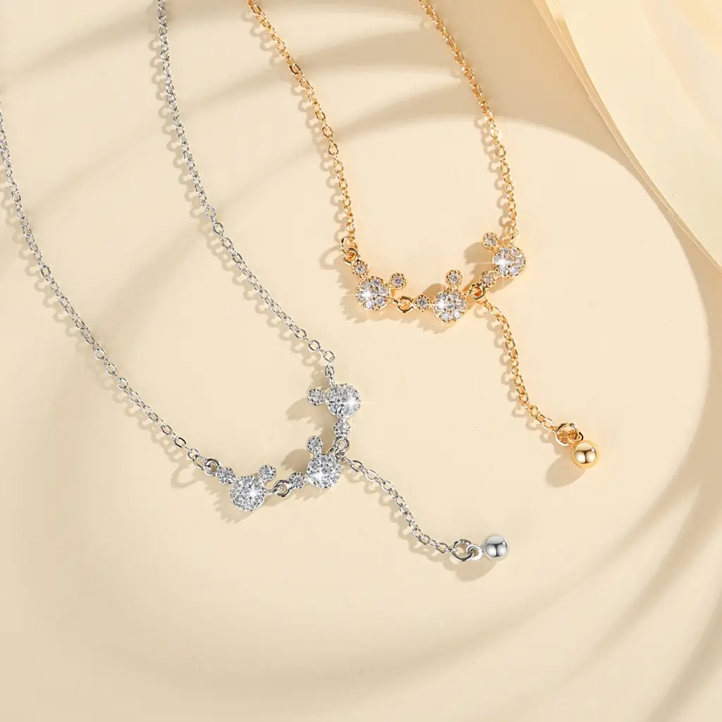 LM812 【COD】 Kalung Titanium Fashion Korea Berlian Liontin Klavikula Rantai Kalung Wanita Aksesoris