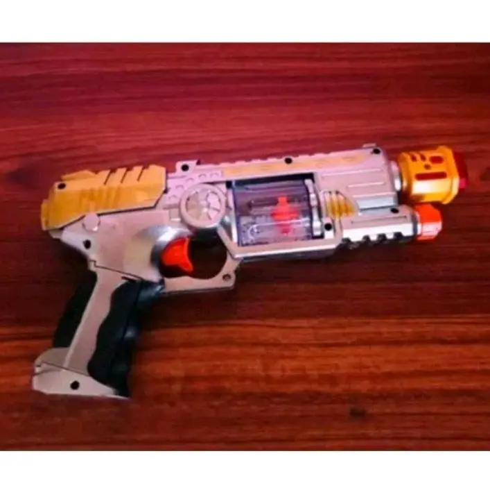 Mainan Anak Laki Laki Tembak Laser Bisa Nyala CF-927 Mainan Anak Tembak Laser Gun Dengan Lampu Dan Suara Terbuat Dari Plastik Panjang 26 Cm Toy 6