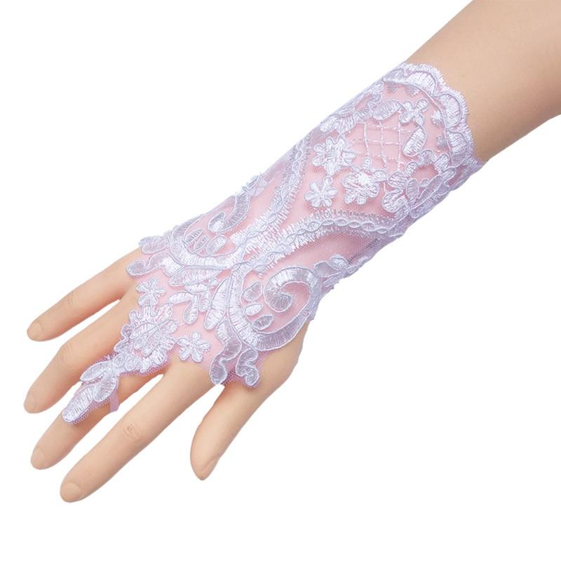 Product Introduction of 2024 Party Dress Lace Gloves Sexy Clothing Accessories Wedding Bridal Gloves Rhinestone Elegant Short Gloves Lady 19