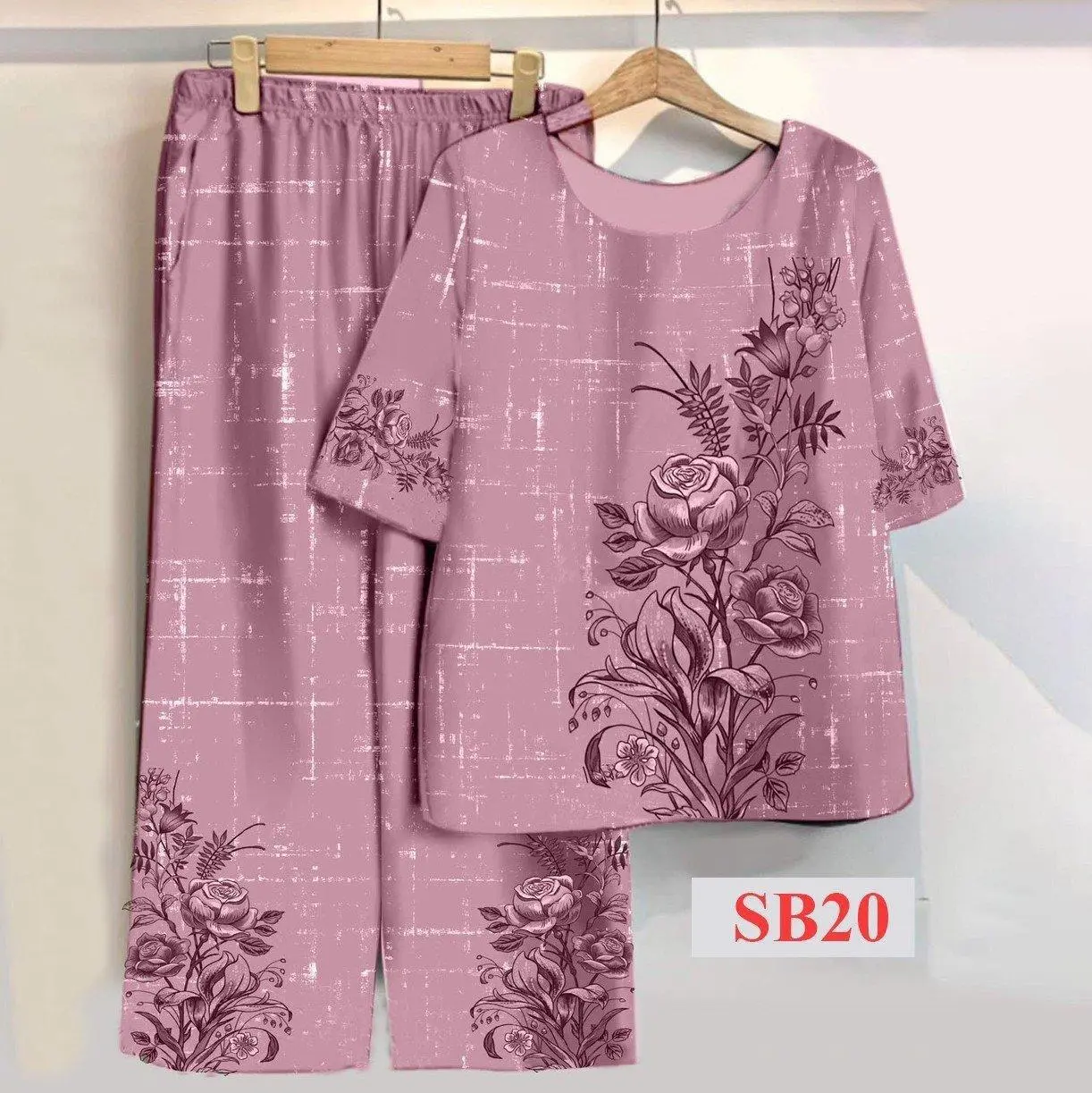SB20-Xưởng xuất khẩu cao cấp - Mẫu đồ bộ vải lụa sang trọng tôn dáng - Dành tặng mẹ, bà ý nghĩa Nữ Áo