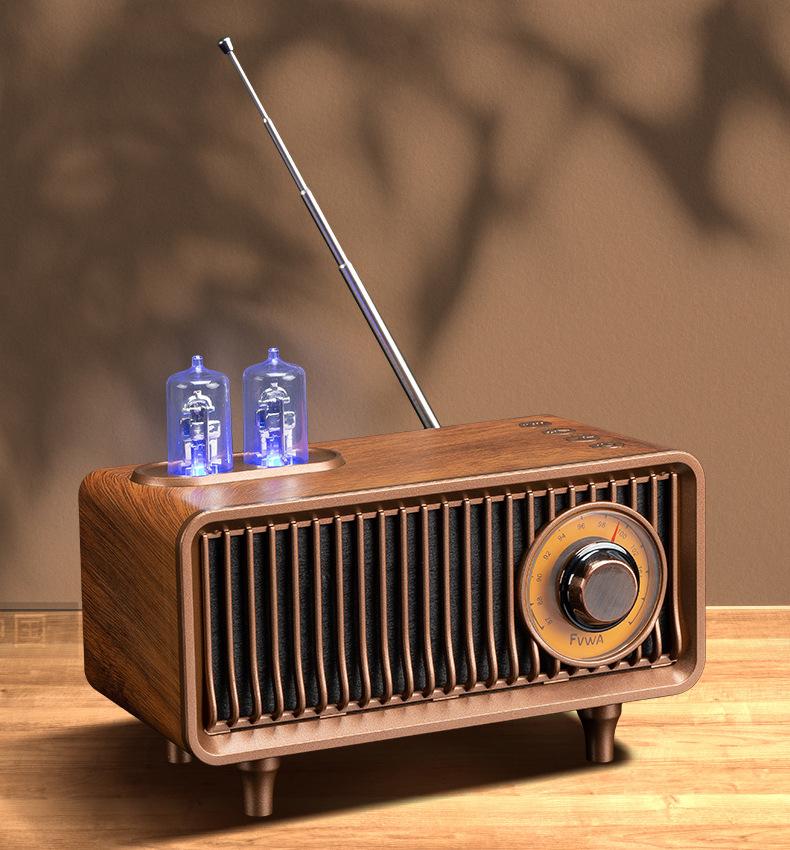 Product Introduction of As19 New Private Model Retro Bluetooth Speaker Subwoofer Radio FM Wireless Wireless Charger Gift Bluetooth Speaker Audio Smartphone 10