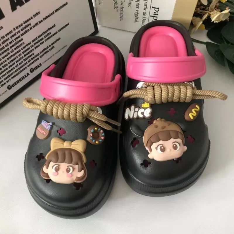 Croc Shoes Flower Versatile Cartoon Cute Shoe Buckle Croc 3D