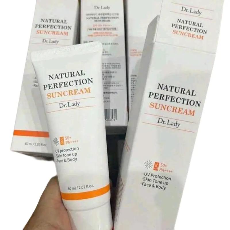  Kem chống nắng nâng tone chất kem trắng sáng Dr Lady Natural Perfection Suncream 60ml 
