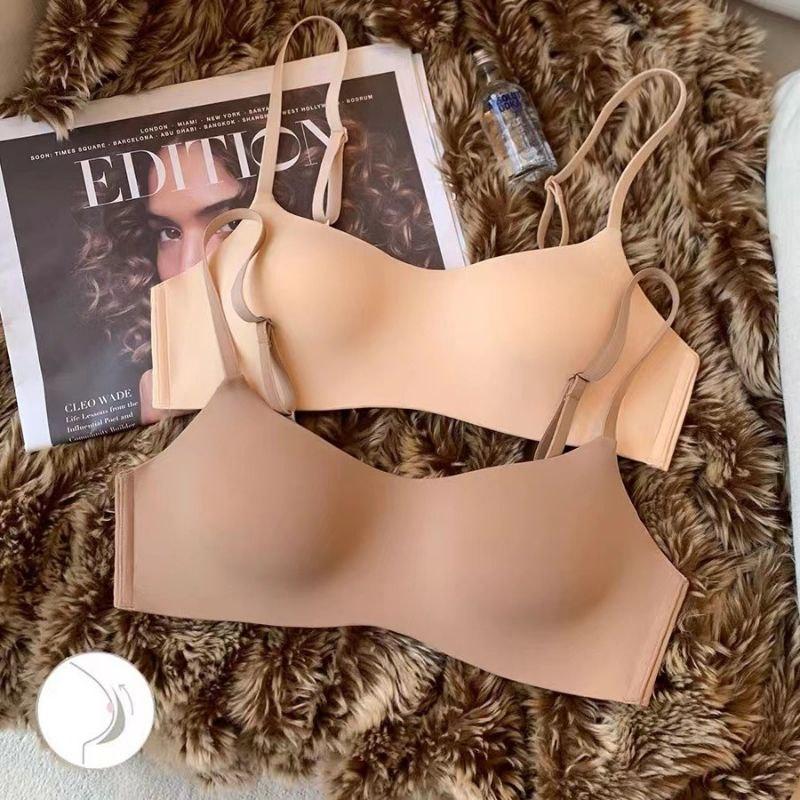 No wire bra Seamless bra Single layer thin bra No wire No padding 1