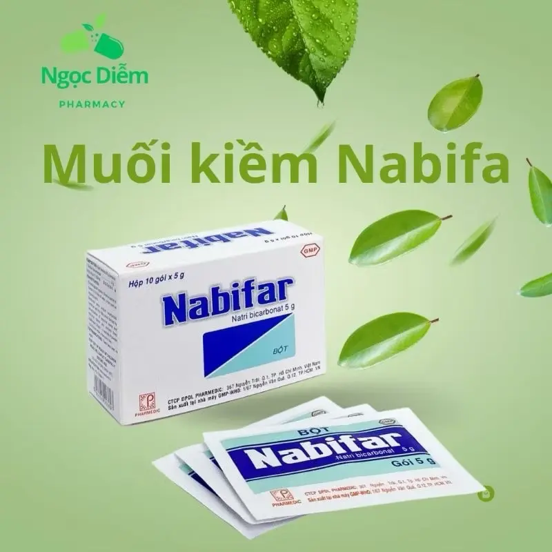 ￼Bột muối vệ sinh phụ nữ Nabifar (Sodium bicarbonat) [Hộp 10 gói] 0