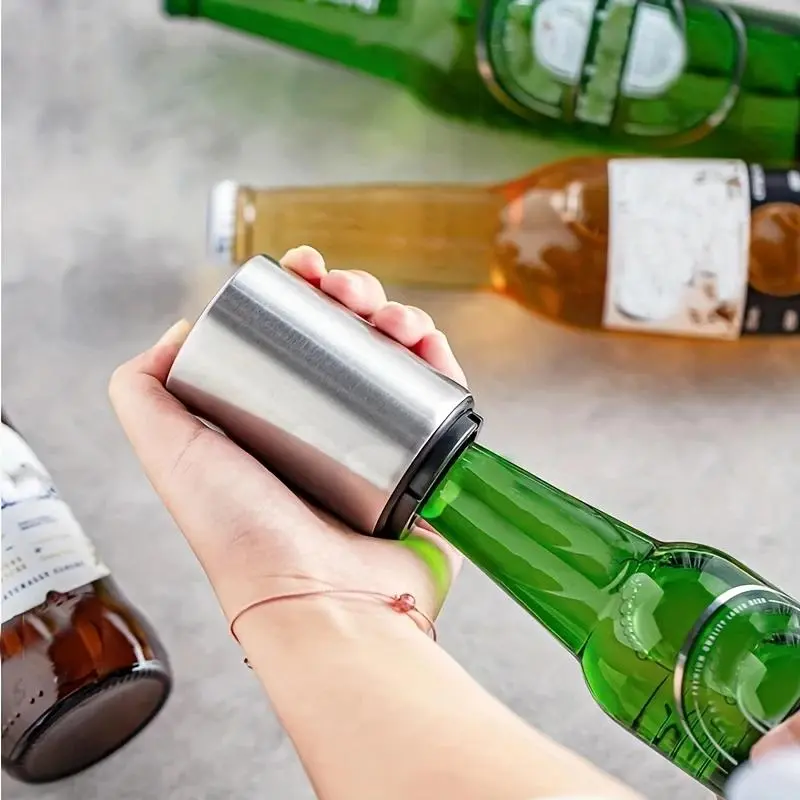Automatic Beer Opener, 1 Piece Magnetic Bottle Cap Remover, Creative Kitchen Tool for Home Bar Picnic Camping, Kitchen Supplies