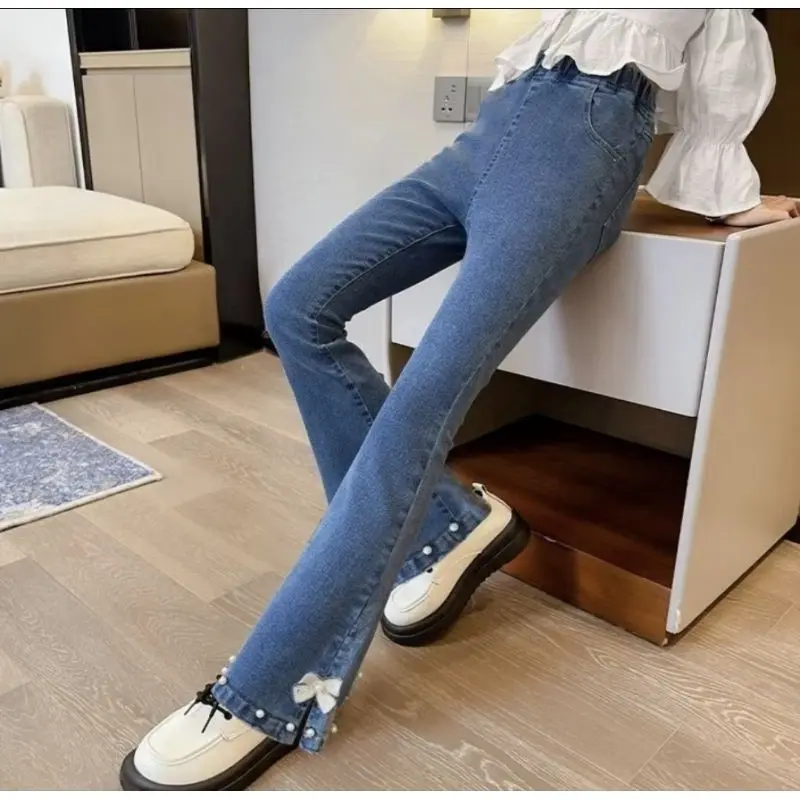 Celana Jeans Cutbray Anak Perempuan Import Model Jubrai Mutiara Usia 1-10 Tahun 5