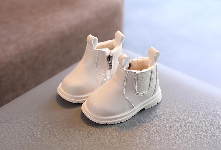 Product Introduction of Baby Boots Autumn Winter Infant Warm Fur Shoes Newborn First Walkers Baby Toddler Boy Girl PU Leather Ankle Boots Beige, Pink 11
