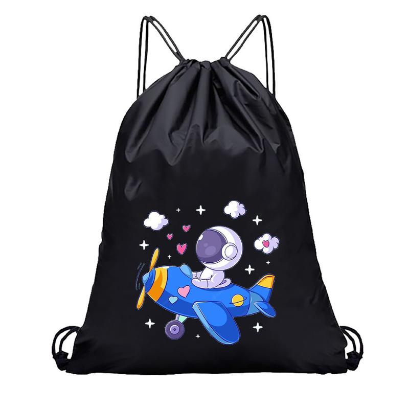 Tas Serut Hitam - Stringbag Wanita Lucu Kece Lotso Lucky | Devva.id Ransel Backpack Sekolah 4