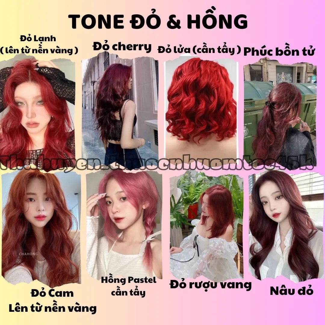 Thuốc Nhuộm Tóc Đỏ Tone Đỏ Bền Màu - Đổi Màu Tóc